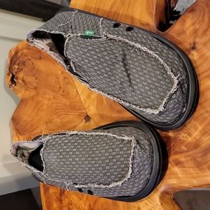 Sanuk Beer Cozy Sandals, sz 13 mens, gray